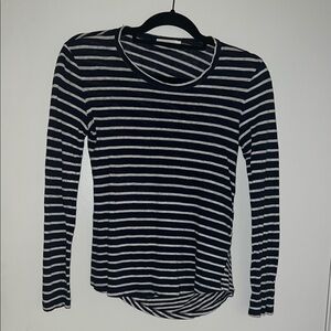 Striped Black and White Women's Top